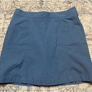 Dockers Petite 4P Blue Skort Skirt With Shorts Cotton Stretch Casual Tennis Golf